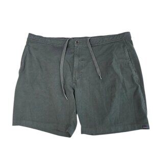Goodman Brand Cotton Stretch Shorts, Tie Waist, Casual Sweat Short, Green, XXL